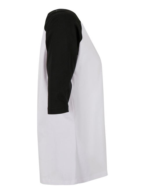 Build Your Brand - T-shirt manches raglan motif/style Contrasté - Kiabi