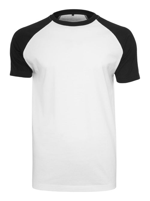 Build Your Brand - T-shirt manches raglan motif/style Contrasté - Kiabi