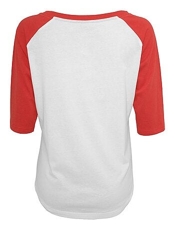 Build Your Brand - T-shirt manches raglan motif/style Contrasté