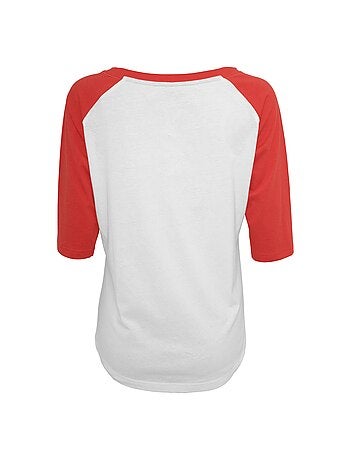Build Your Brand - T-shirt manches raglan motif/style Contrasté