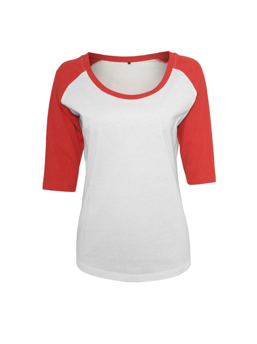 Build Your Brand - T-shirt manches raglan motif/style Contrasté - Kiabi