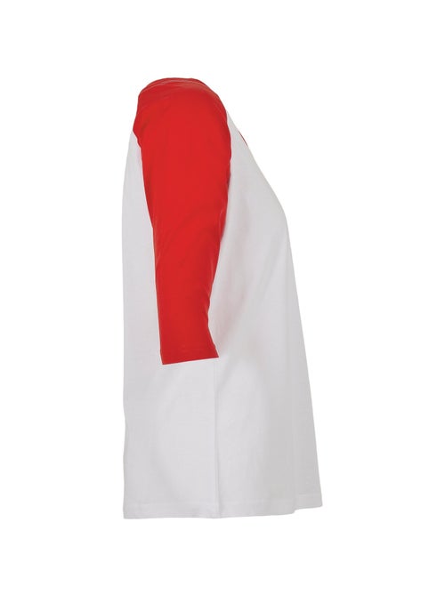 Build Your Brand - T-shirt manches raglan motif/style Contrasté - Kiabi