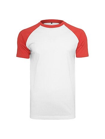 Build Your Brand - T-shirt manches raglan motif/style Contrasté