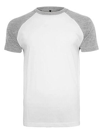 Build Your Brand - T-shirt manches raglan motif/style Contrasté
