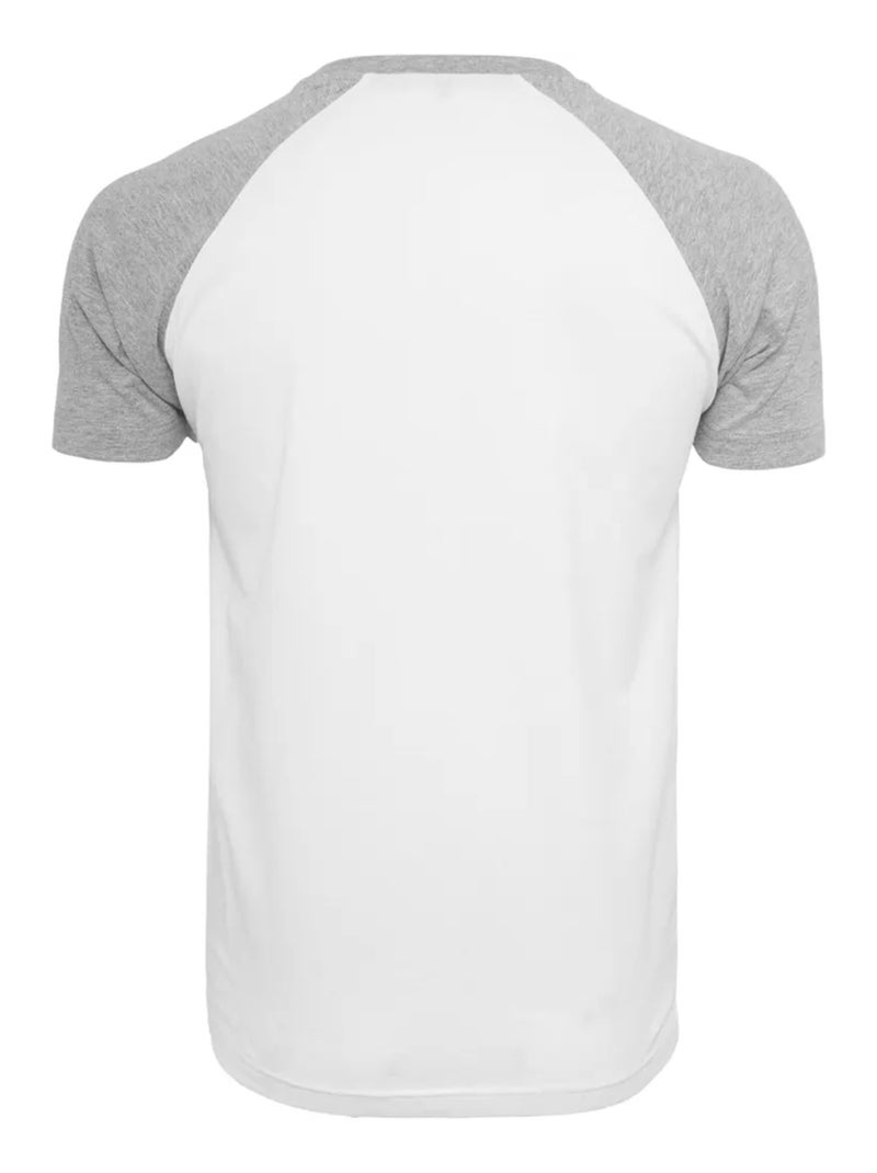 Build Your Brand - T-shirt manches raglan motif/style Contrasté Noir - Kiabi