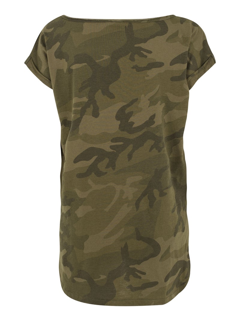 Build Your Brand - T-shirt motif/style camouflage Vert bouteille - Kiabi
