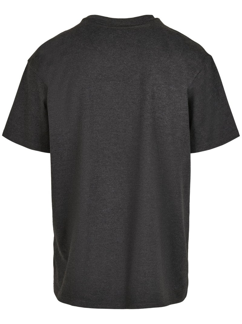 Build Your Brand - T-shirt motif/style Chiné Gris foncé - Kiabi