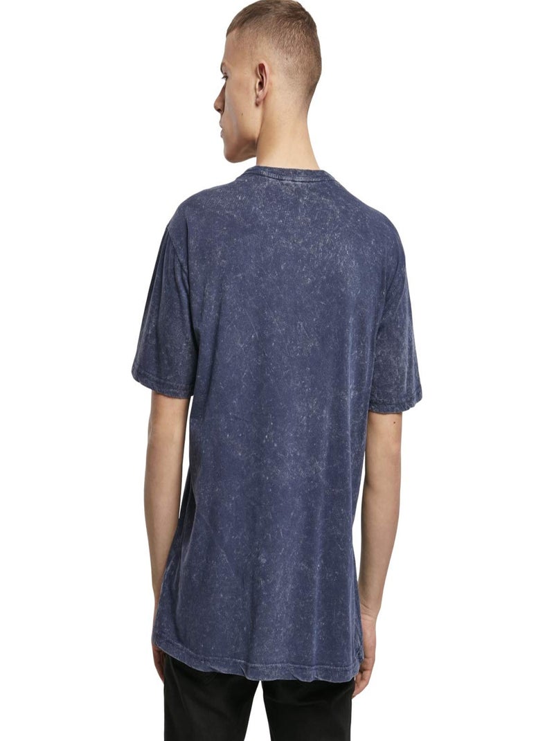Build Your Brand - T-shirt motif/style délavé à l'acide Bleu anthracite - Kiabi