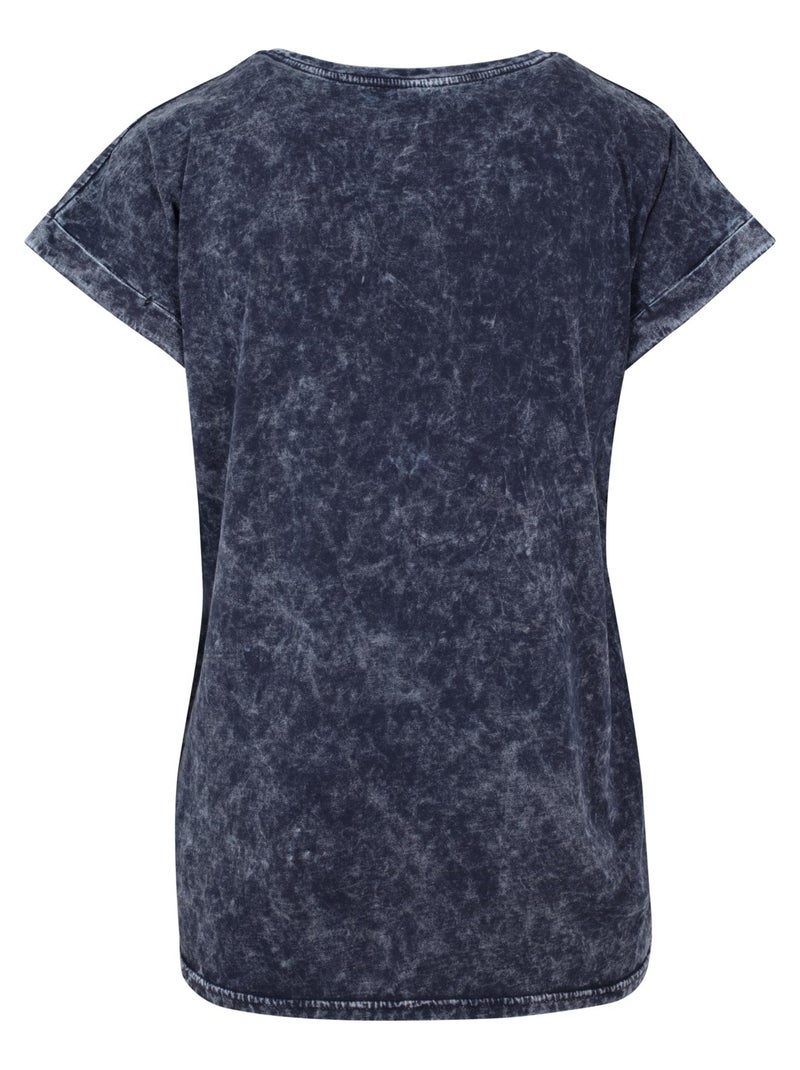 Build Your Brand - T-shirt motif/style délavé à l'acide Bleu - Kiabi