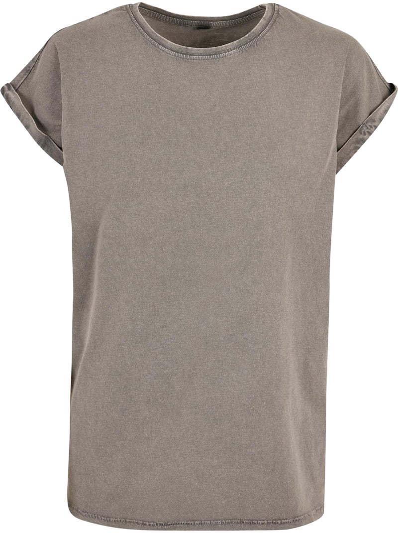 Build Your Brand - T-shirt motif/style délavé à l'acide Gris Gris anthracite - Kiabi