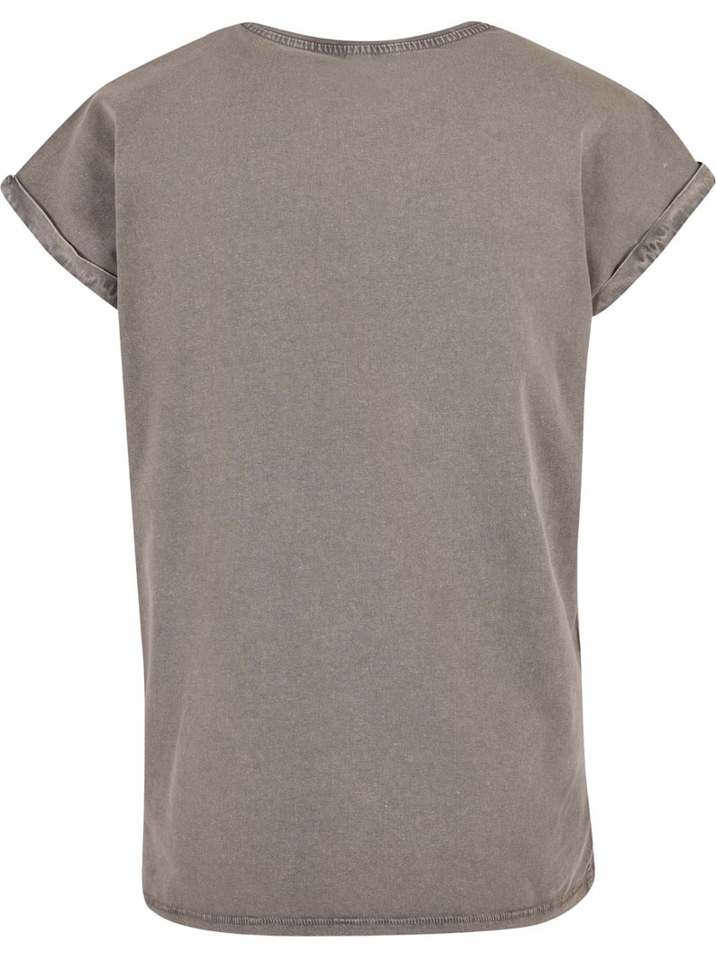 Build Your Brand - T-shirt motif/style délavé à l'acide Gris Gris anthracite - Kiabi