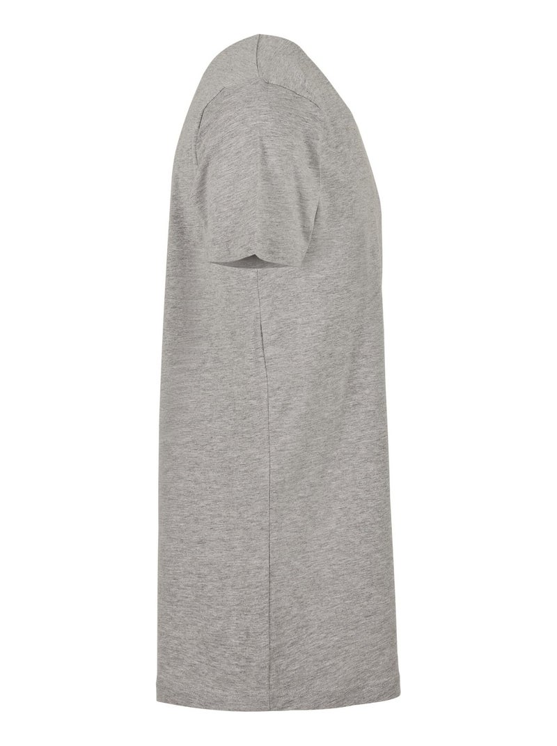 Build Your Brand - T-shirt motif/style Long Gris chiné - Kiabi