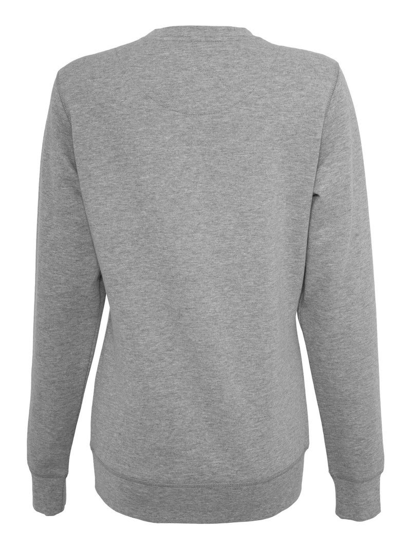 Build Your Brand - T-shirt motif/style ras-du-cou Gris chiné - Kiabi