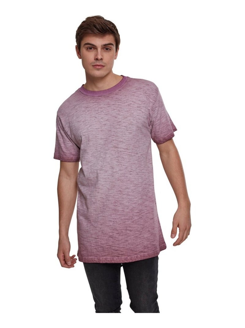 Build Your Brand - T-shirt motif/style teinture par pulvérisation Bordeaux - Kiabi