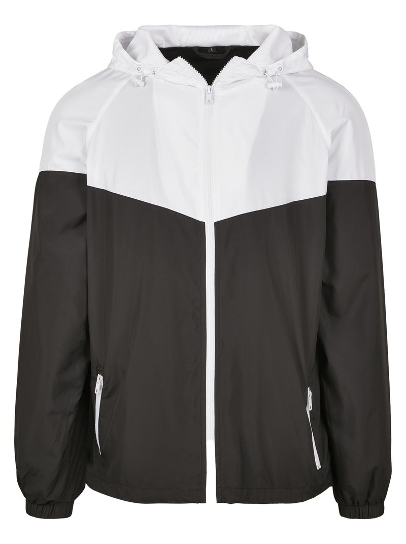 Build Your Brand - Veste coLà-Haute-vent Noir Blanc - Kiabi