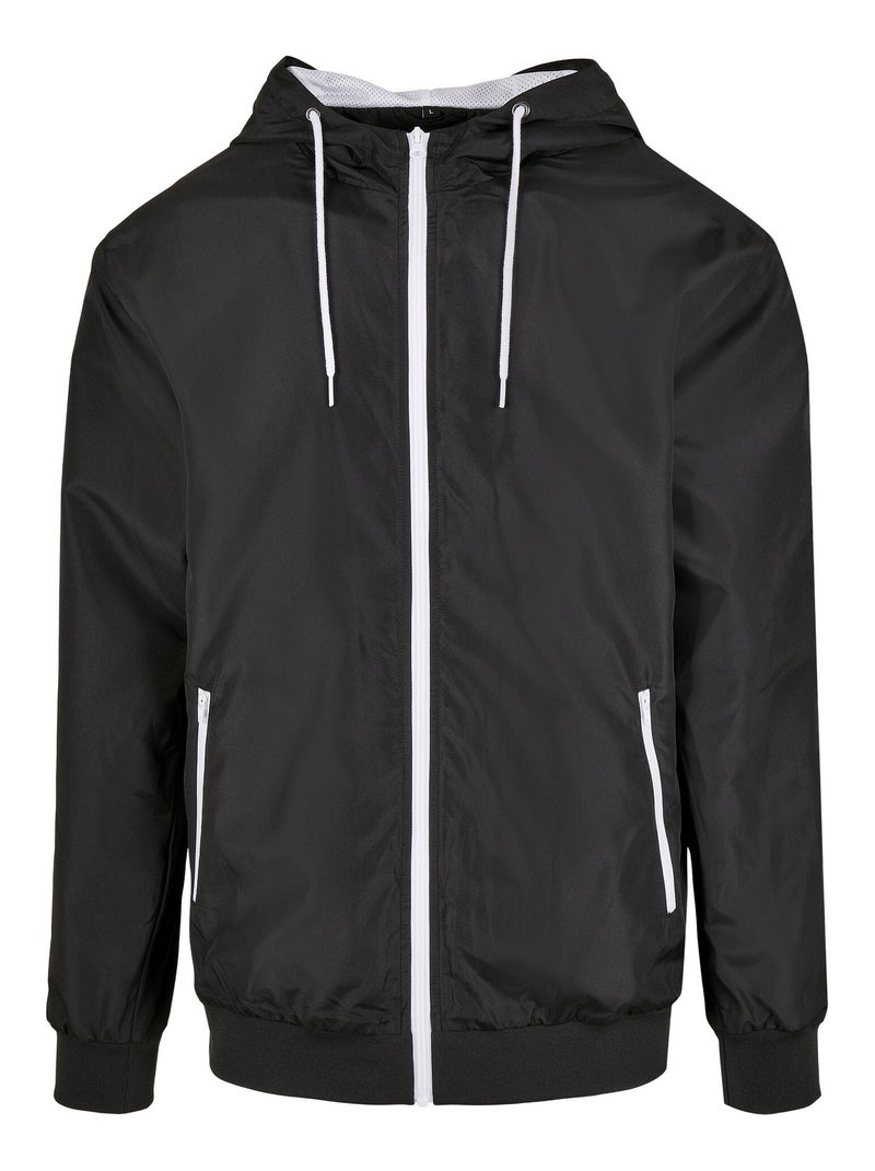 Build Your Brand - Veste coupe-vent Noir Blanc - Kiabi