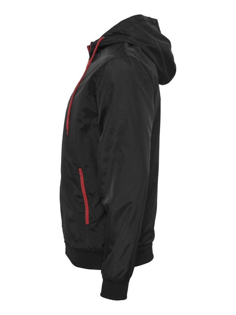 Build Your Brand - Veste coupe-vent Noir Rouge - Kiabi