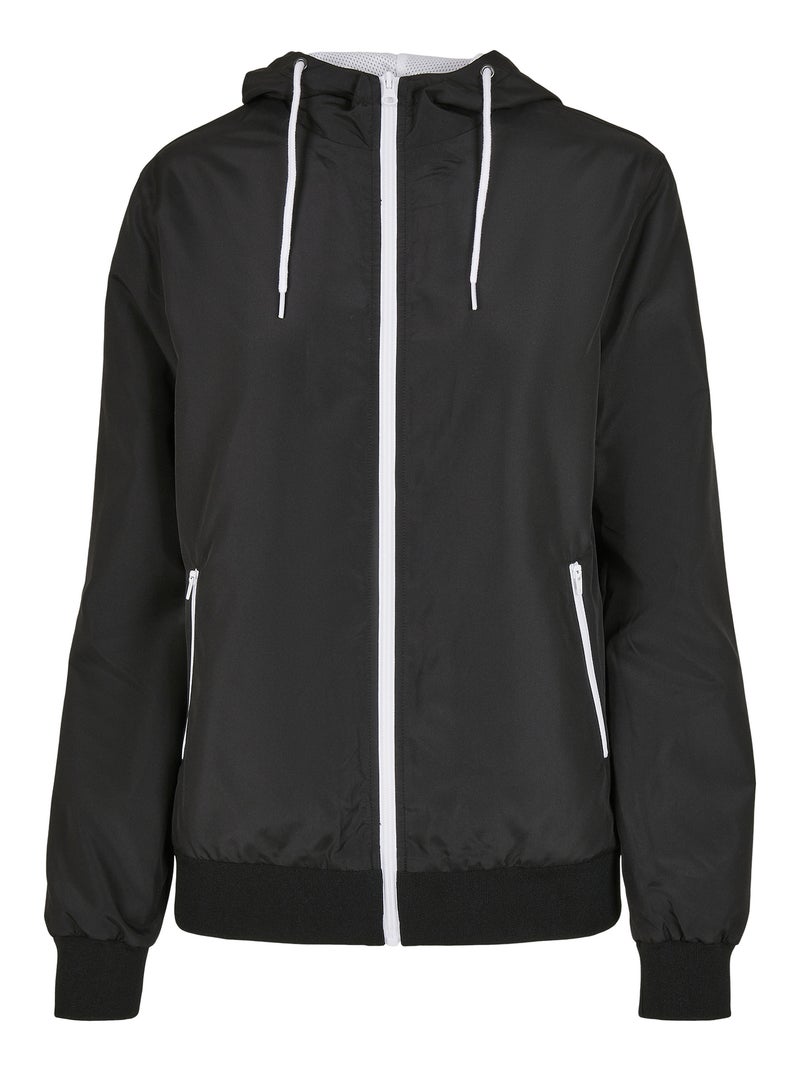 Build Your Brand - Veste WINDRUNNER Noir Blanc - Kiabi