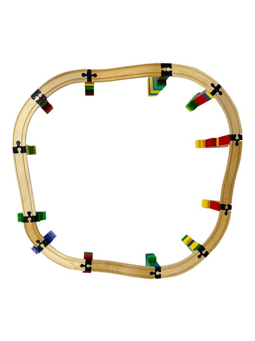 Builder Set Small - 12 connecteurs de rails - Kiabi