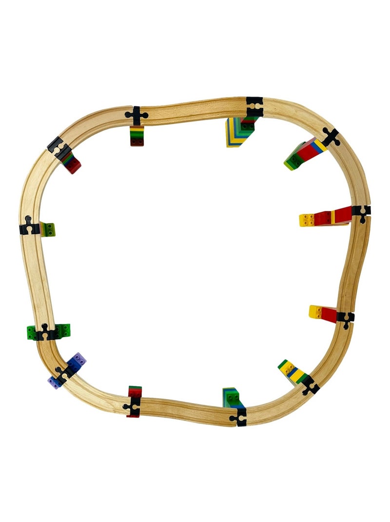 Builder Set Small - 12 connecteurs de rails Noir - Kiabi