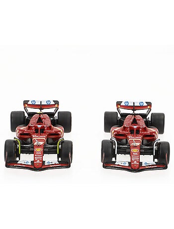 Burago coffret 2 voitures 1:43 ferrari sf-24 sainz et leclerc f1 2024