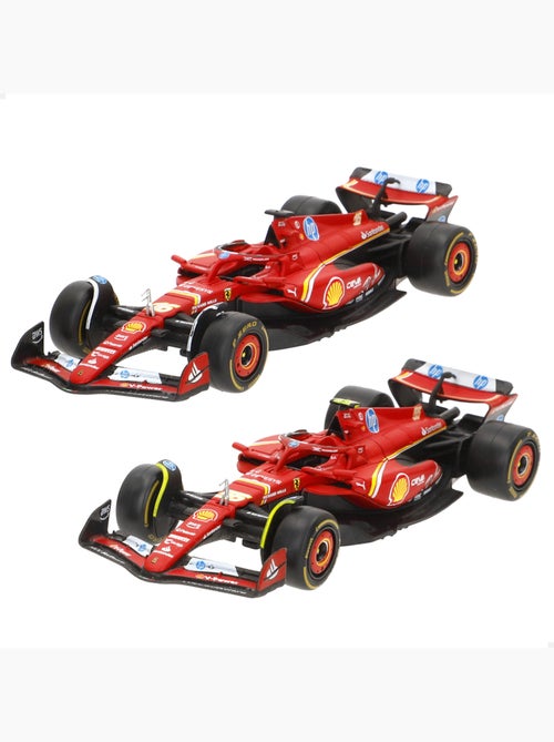 Burago coffret 2 voitures 1:43 ferrari sf-24 sainz et leclerc f1 2024 - Kiabi