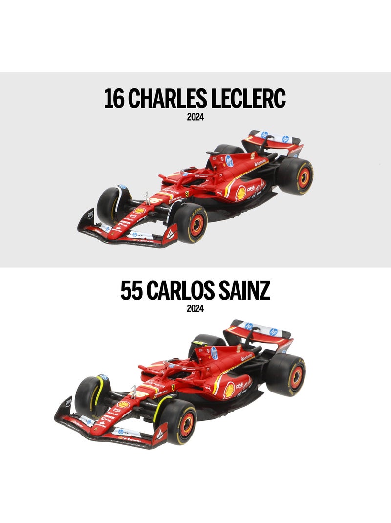 Burago coffret 2 voitures 1:43 ferrari sf-24 sainz et leclerc f1 2024 N/A - Kiabi