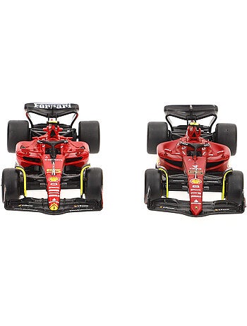 Burago coffret 4 voitures 1:43 f1 ferrari f1-75 et sf-23 sainz et leclerc