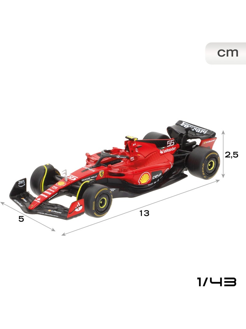 Burago coffret 4 voitures 1:43 f1 ferrari f1-75 et sf-23 sainz et leclerc N/A - Kiabi