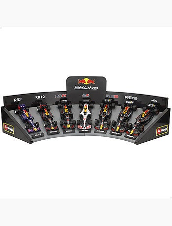 Burago coffret de 7 voitures de collection red bull f1 1:43 avec présentoir