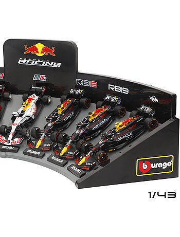 Burago coffret de 7 voitures de collection red bull f1 1:43 avec présentoir