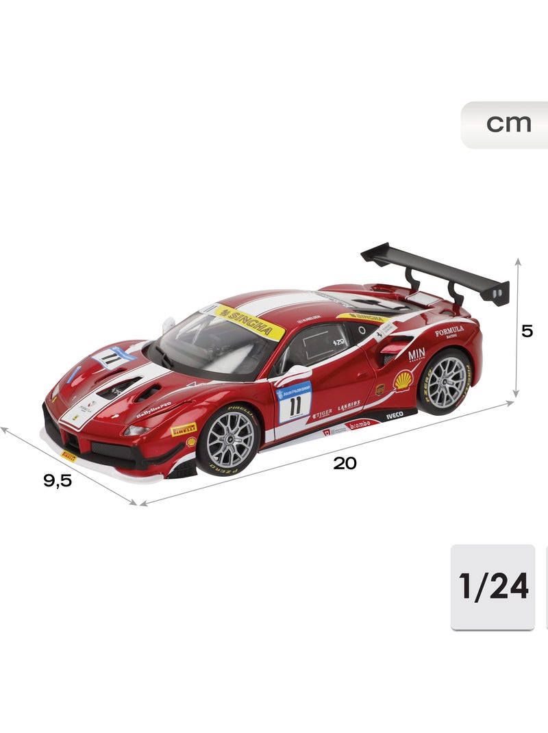 Burago model car ferrari 488 challenge #11 1:24 N/A - Kiabi