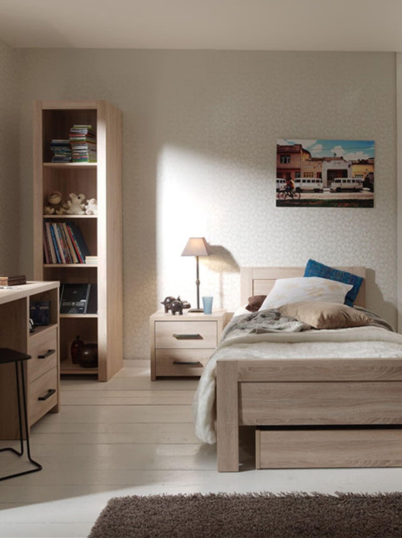 Bureau 2 tiroirs 1 niche Marron clair - Kiabi