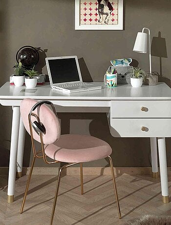 Bureau 2 tiroirs en bois