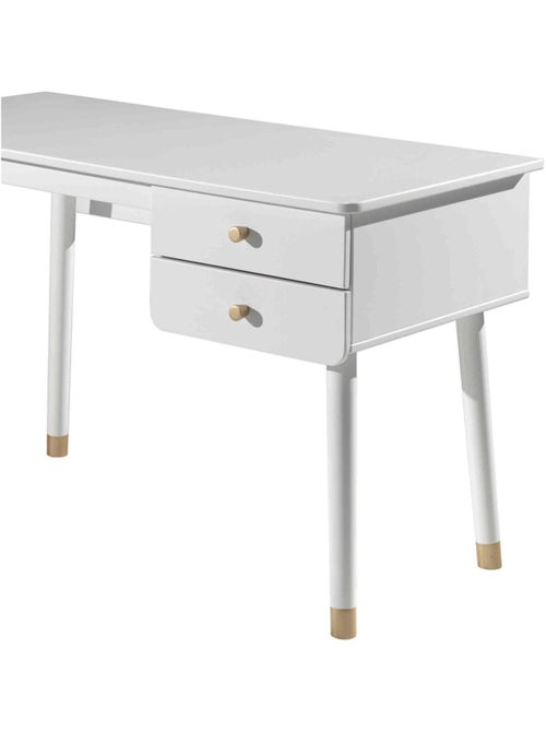 Bureau 2 tiroirs en bois - Kiabi