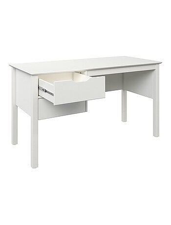 Bureau à deux tiroirs pin massif LEOPOLD