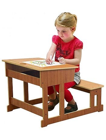 Bureau à l'ancienne avec casier de rangement