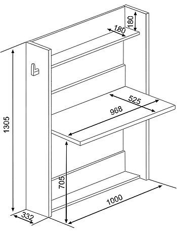Bureau à paroi