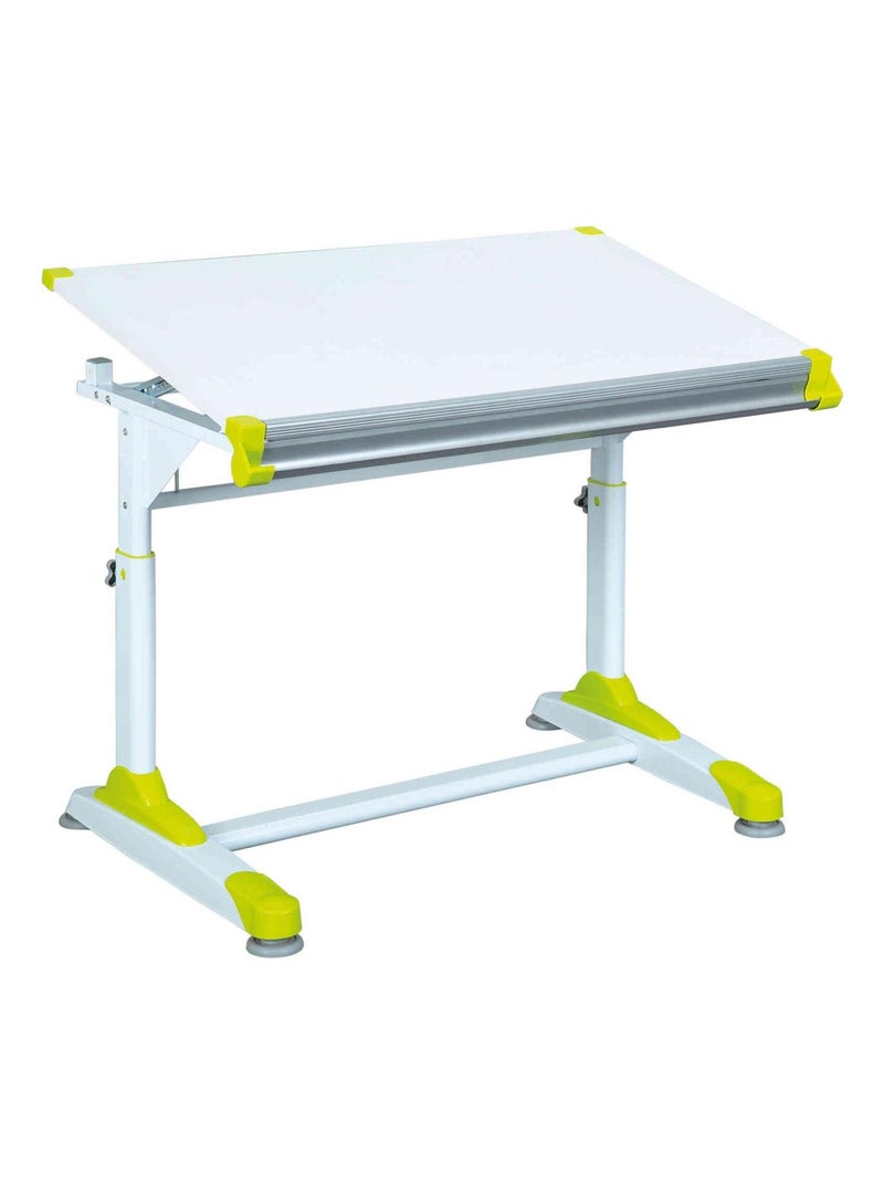 Bureau à plan inclinable en bois Blanc - Kiabi