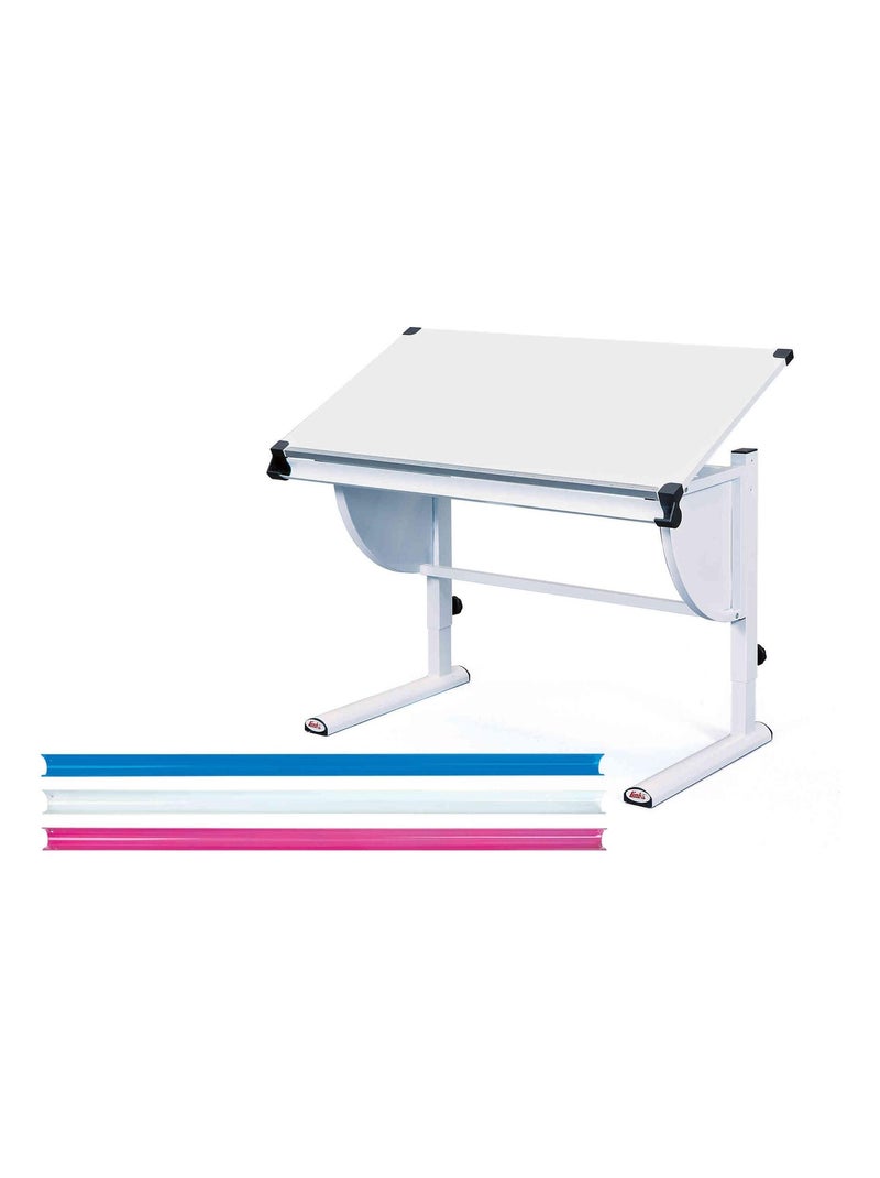 Bureau à plan inclinable en bois Blanc - Kiabi