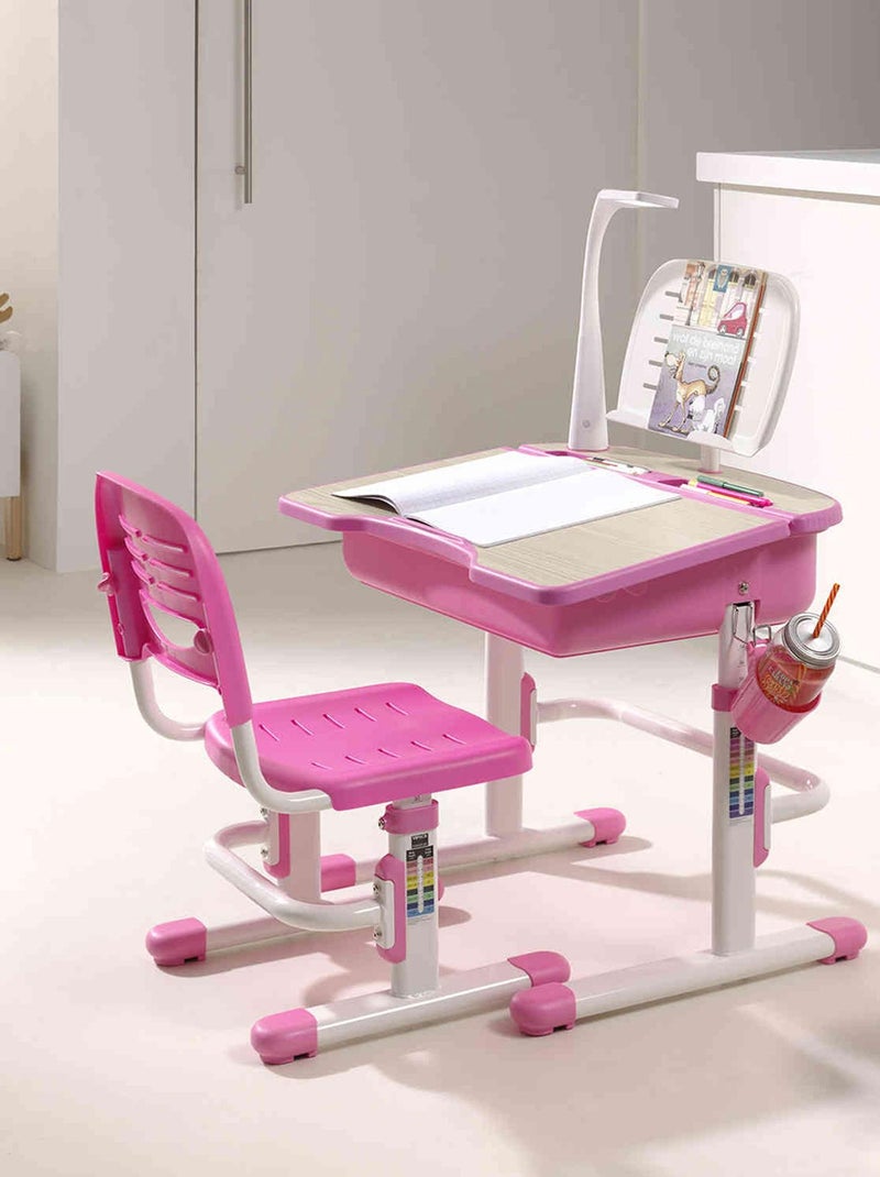 Bureau ajustable en hauteur Rose - Kiabi