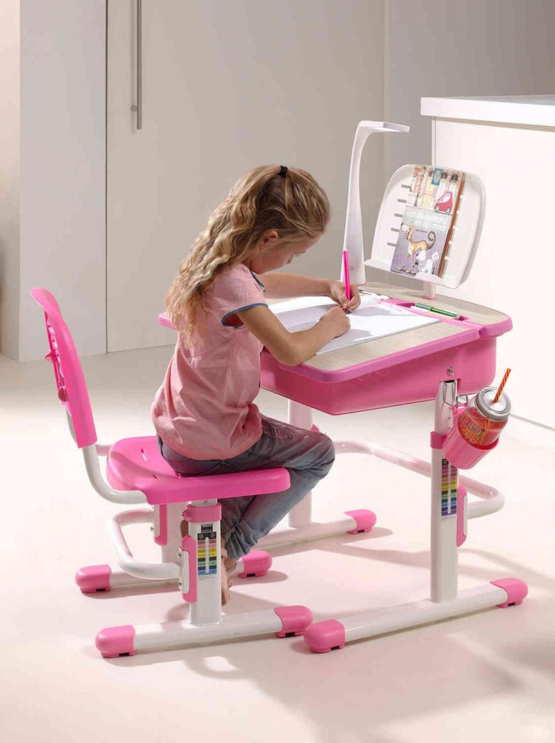 Bureau ajustable en hauteur Rose - Kiabi