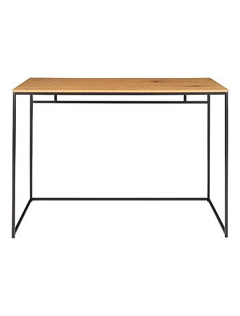 Bureau aspect chêne avec cadre noir 100 x 45 x 75 - House Nordic