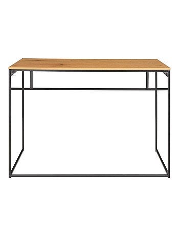 Bureau aspect chêne avec cadre noir 100 x 45 x 75 - House Nordic