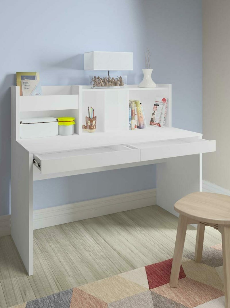 Bureau avec sur-meuble Tacco - AKITEN RETAIL Blanc Blanc - Kiabi