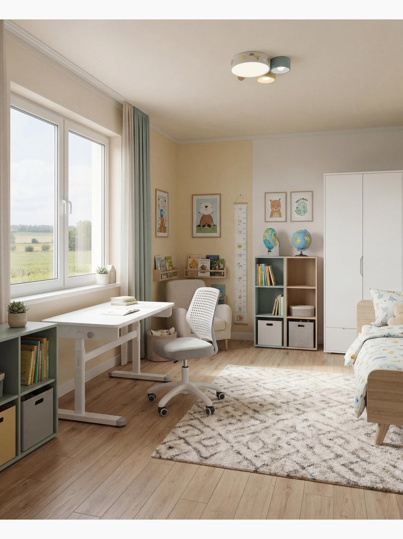 Bureau Basic réglable en hauteur Blanc - Kiabi