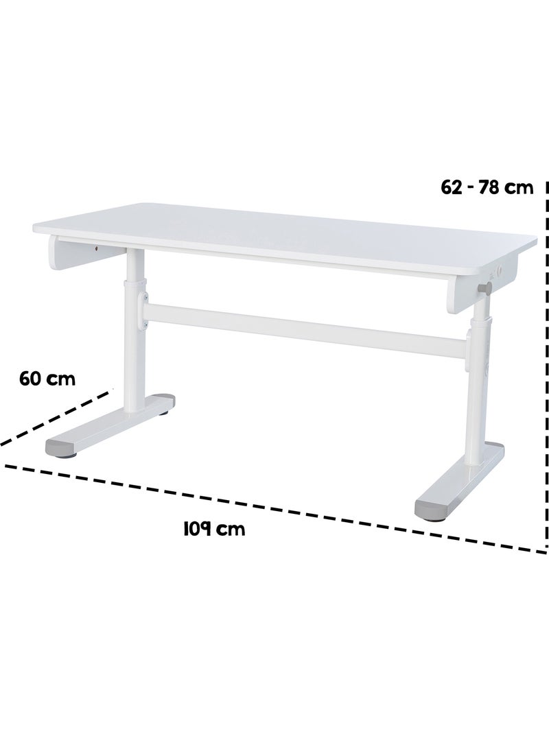 Bureau Basic réglable en hauteur Blanc - Kiabi