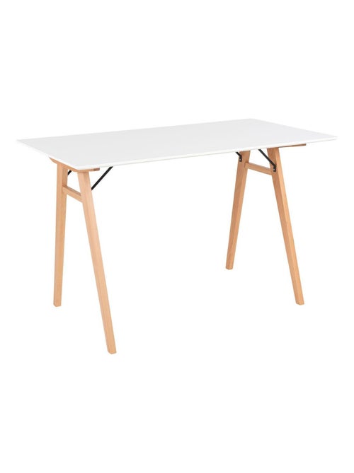 Bureau blanc et bois 120 x 60 x 75 cm - House Nordic - Kiabi