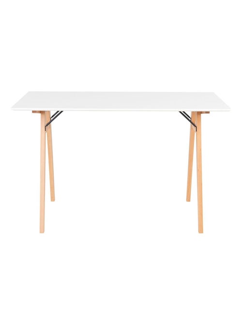Bureau blanc et bois 120 x 60 x 75 cm - House Nordic - Kiabi