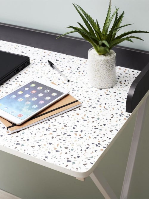 Bureau BRICE terrazzo bleu - Kiabi